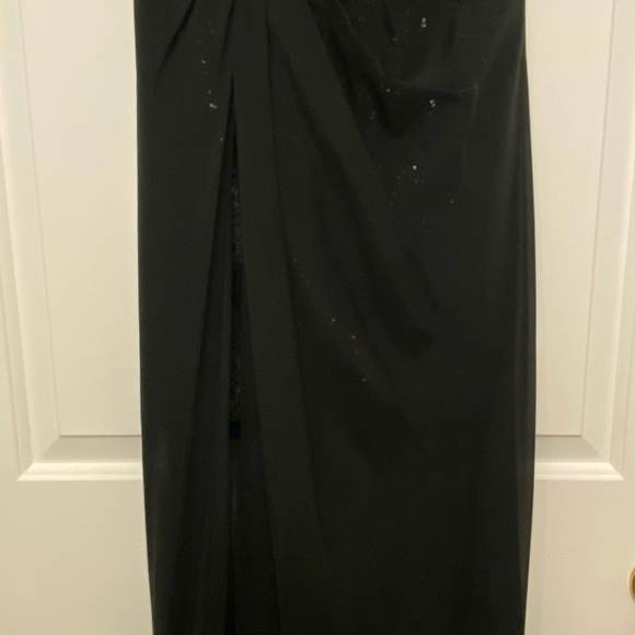 Aidan Mattox Black Strapless Gown - Picture 5 of 6